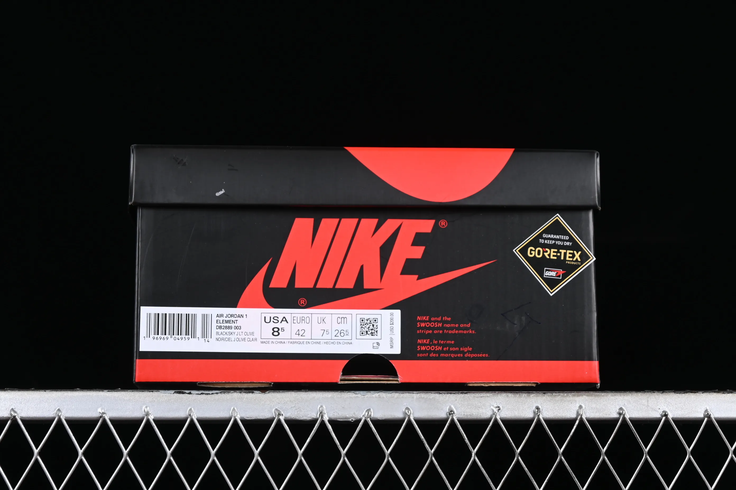 All categories Air Jordan Jordan series basketball shoes Air Jordan 1 High Air Jordan 1 Element "Gore-Tex" AJ1 Joe 1 black green silver hook high top basketball shoes DB2889-003
